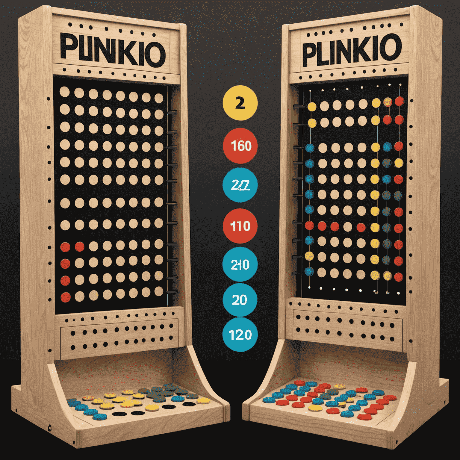 Collage montrant différentes variantes de Plinko disponibles sur 1win, avec des thèmes et des configurations de tableau uniques